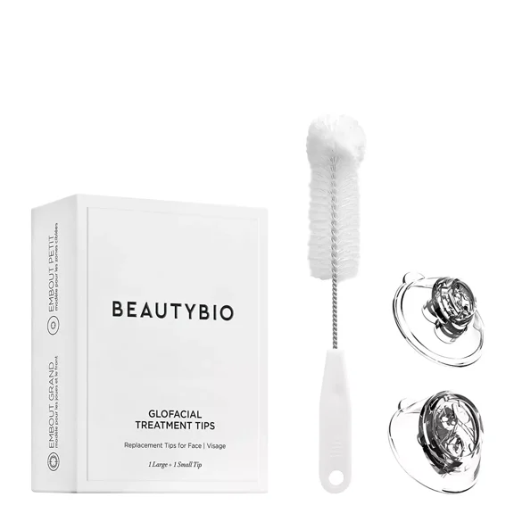 GLOfacial Tips Replacement Kit. Large & Small Tips Cleaning Brush