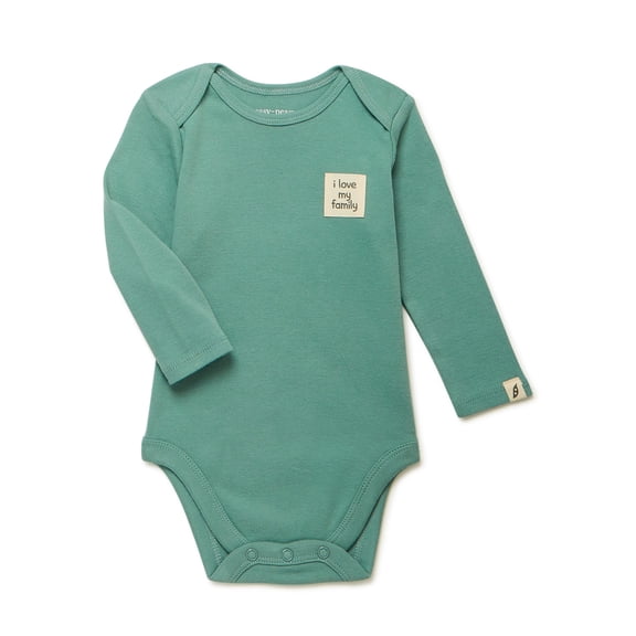 Easy Peasy Baby Girls Long Sleeve Solid Bodysuit, Sizes 0 Months - 24 Months