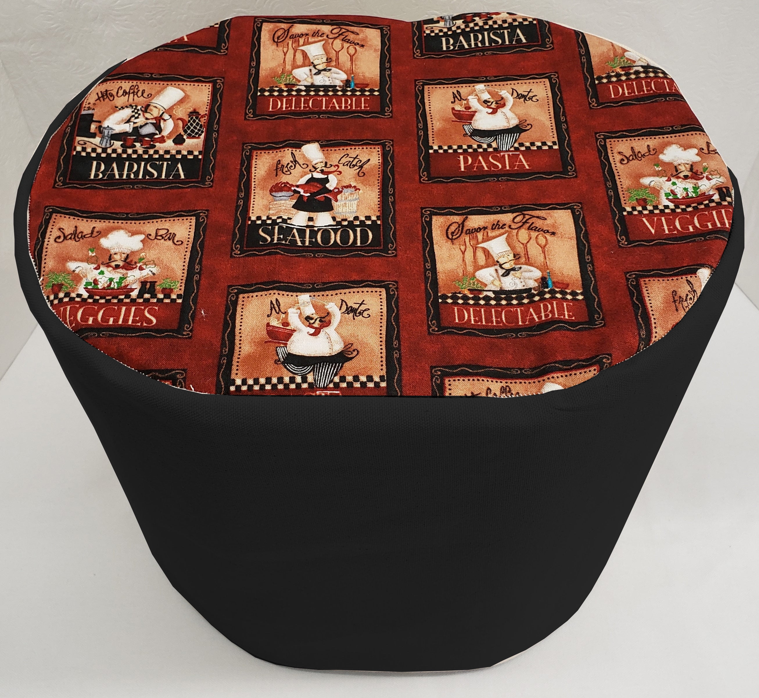 Canvas Fat Bistro Chefs Cover Compatible with Ninja Foodi Pressure Cooker (Black, 6.5 Quart ...