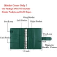 thumbnail image 2 of Antner A6 PU Leather Notebook Binder Refillable 6 Ring Binder for A6 Filler Paper, Loose Leaf Personal Planner Binder Cover with Magnetic Buckle Closure, Dark Green, 2 of 6