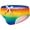 Rainbow, variant on Mens Swim Briefs Underwear Printed Swimsuit Beach Swimwear Low Rise Quick Dry with Drawstring