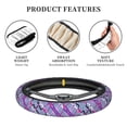 thumbnail image 5 of DouZhe Tribal Style Mosaic Drawing Prints Steering Wheel Cover, Universal 15 inch Anti-Slip Odorless Elastic Abstract Aztec Car Steering Wheels Cover for Women Men, 5 of 7