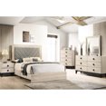 thumbnail image 5 of King Size Bed, Gray Upholstered Headboard, Frame Cream Modern Style With Rubberwood And Bedroom, Box Spring Required, 5 of 7