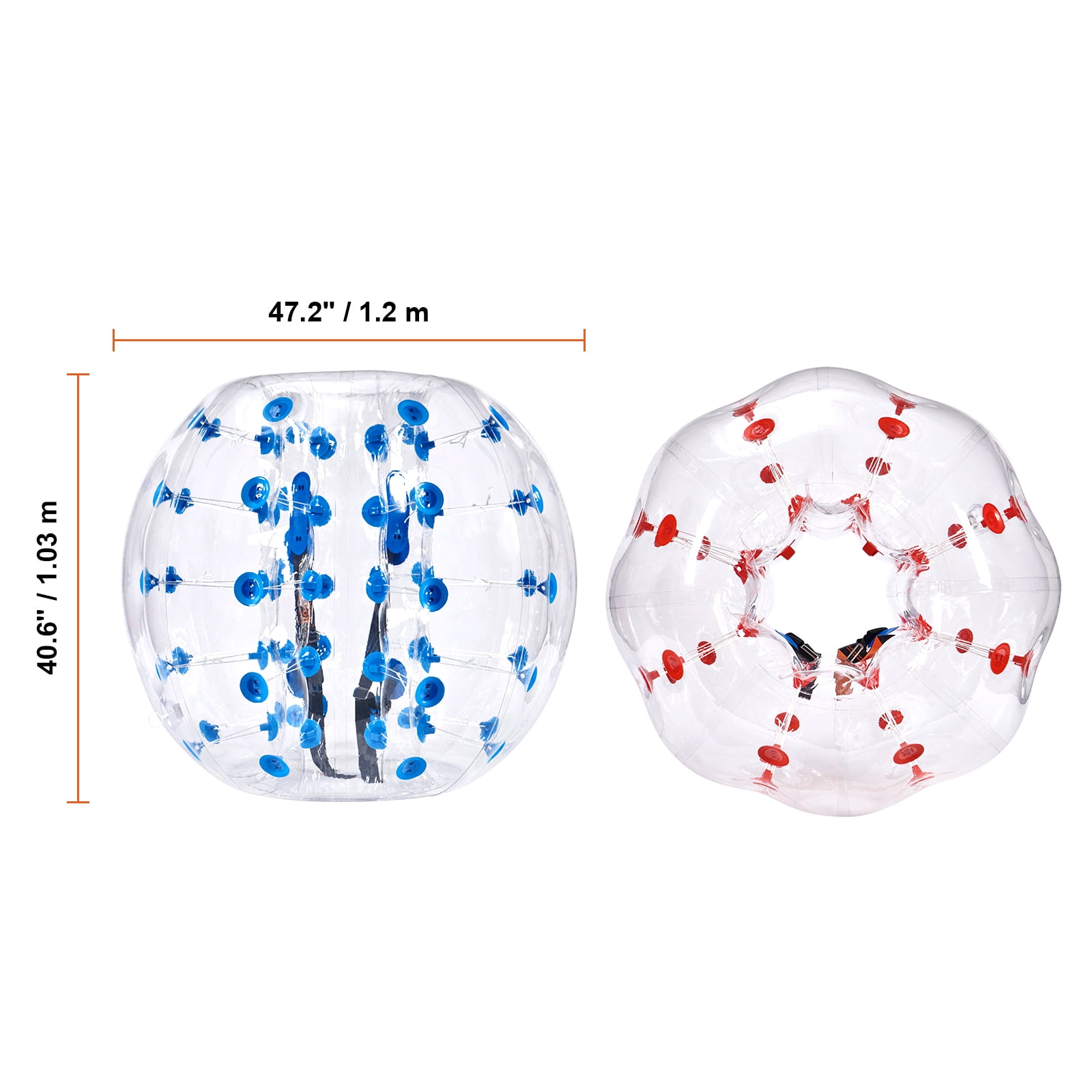 KFFKFF 2-Pack 4FT/1.2M Inflatable Bumper Balls Sumo Zorb Balls for Teens & Adults