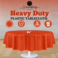 thumbnail image 2 of Orange 12 Pack Premium Disposable Plastic Tablecloth 84" Inch Round Table Cover By Grandipity, 2 of 4