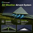 thumbnail image 4 of Sophia & William 12 Person Camping Tent 16x11FT All-Weather Large Family Cabin Tent with 3 Rooms and 6 Mesh Windows, Blue, 4 of 11