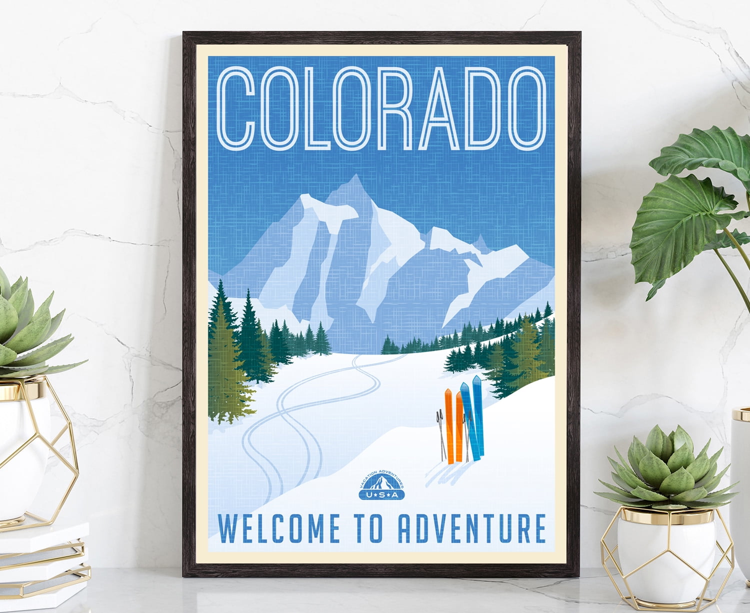 Pera Print Retro Style Travel Poster, Colorado, Vintage Rustic Poster ...