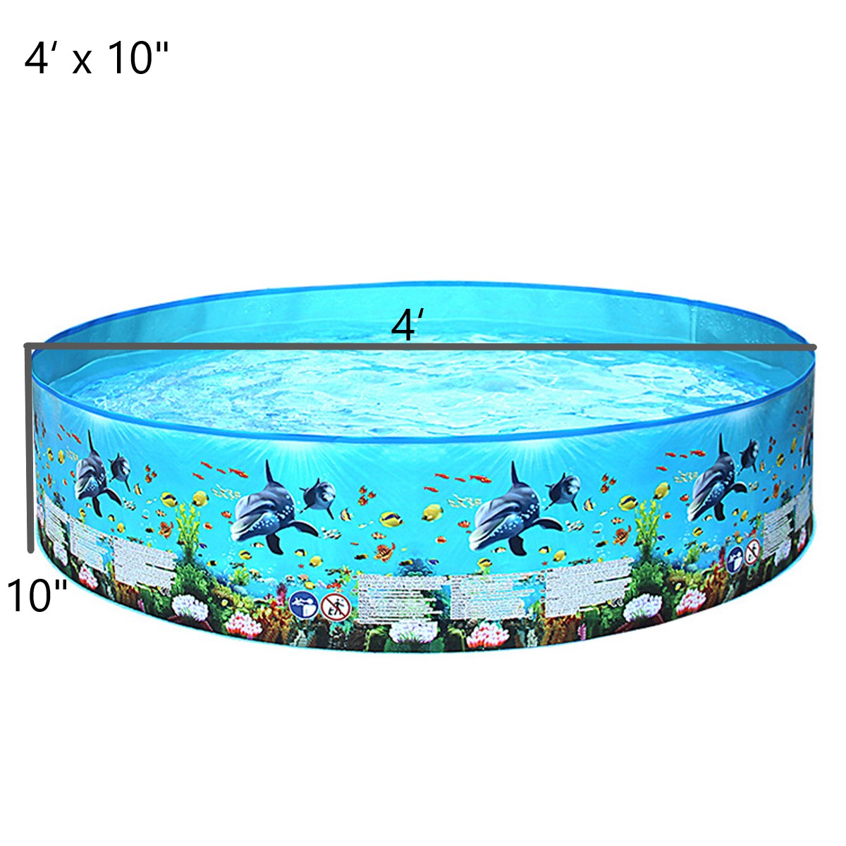 4' x 10" inch Pool Family Paddling Pool Swimming Pool, Garden Round Inflatable Baby Swimming Pool, Portable Inflatable Child / Children Pool - image 2 of 6