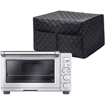 Numjaw Smart Oven Cover, Convection Toaster Oven Cover, Kitchen Appliance Covers with Two Big Pockets, Oven Dust Cover for Microwave, Black