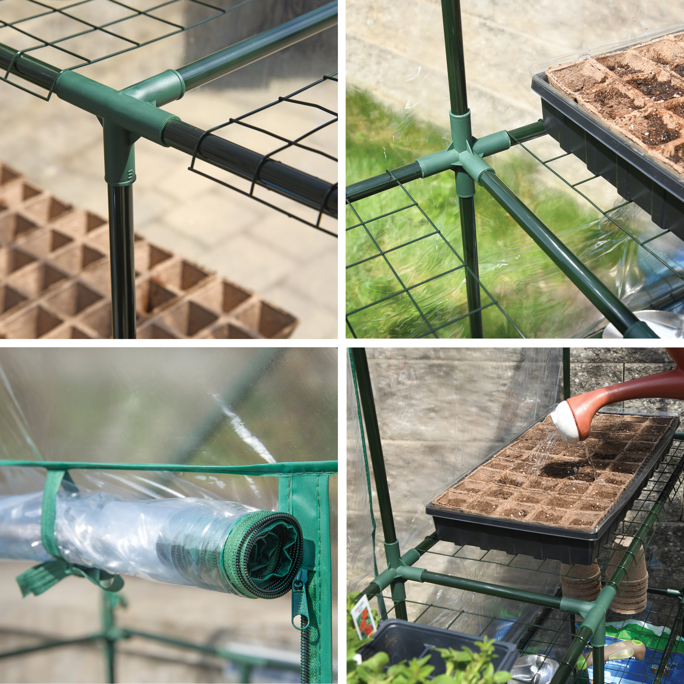 Miracle-Gro 4.75 x 4.75 x 6.5 ft Clear Mini Greenhouse