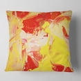 thumbnail image 2 of Designart Yellow and Red Abstract Art - Abstract Throw Pillow - 16x16, 2 of 5