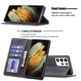 thumbnail image 3 of Allytech Case for Galaxy S22 Ultra Cover for Samsung Galaxy S22 Ultra 5G, Flip PU Leather Wallet Magnetic Closure Card Slots Holder Full Protection Foldable Stand Case for Galaxy S22 Ultra[6.8"],Black, 3 of 5