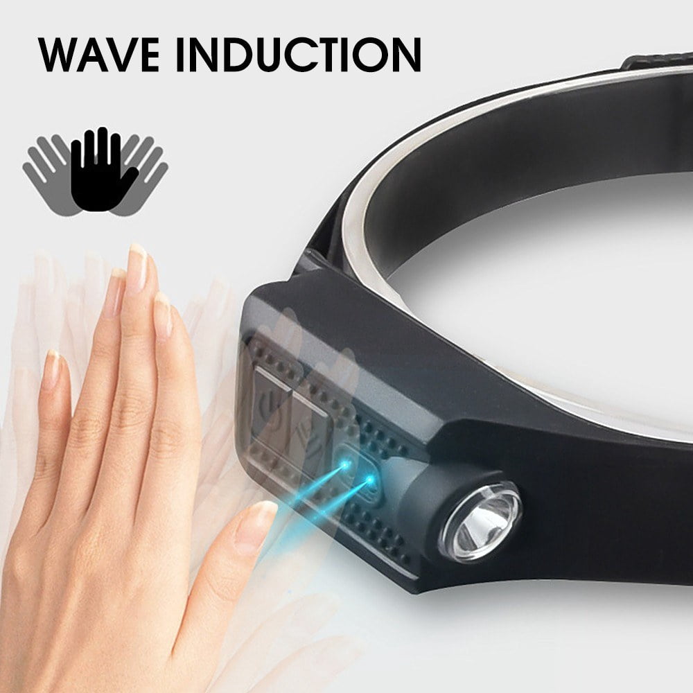 USB Rechargeable Waterproof Lightweight Headlamp Flashlight