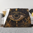 thumbnail image 1 of Fotbe Mystical Golden Eye Manta de Franela con Estampado, Manta Ultrasuave para Cama, Sofá, Auto, Hipoalergénica y Antibolitas-80"x60", 1 of 6