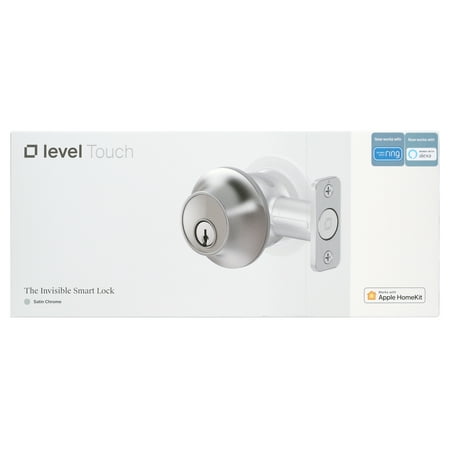 Level - Touch Edition Smart Lock Bluetooth Replacement Deadbolt with App/Key/Voice Assistant Access - Satin Chrome