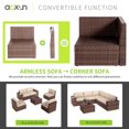 thumbnail image 3 of Aouxn 6 Pieces Patio Furniture Sets with Waterproof Cover, Beige, 3 of 6