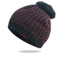 thumbnail image 2 of beishanbush Baseball Caps Women Knit Slouchy Beanie Baggy Hat with Pompom Winter Soft Warm Ski Cap Black, 2 of 5