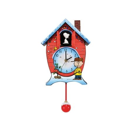 Christmas Clocks Sale CC Christmas Decor Peanuts CuckCoo Clock with Charlie Brown & Snoopy - A Charlie Brown Christmas ()