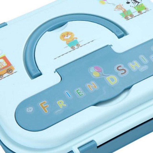VONKY Portable Lunch Box Microwaveable with Handle 1350ml for Daycare Office blue