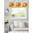 thumbnail image 6 of Curtain Valance for Windows, Watercolor Raccoon Spring Flower Kitchen Valances Rod Pocket Short Curtains, Yellow Floral Animal Art Window Valance for Bedroom Bathroom Living room 56x16in, 6 of 9