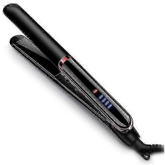 2026 2 in 1 straightener, adjustable temperature (140-200 C) - LED display(Black)