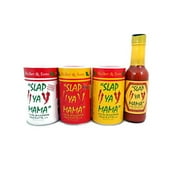 Slap Ya Mama Cajun Seasoning Bundle 4 Items - Original, Hot, White Pepper Blend and Pepper Sauce