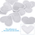 thumbnail image 3 of Uxcell parches de planchar adhesivos termofusibles de 1.65'' x 1.42'' bordados 10 piezas blancos, 3 of 7