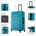 thumbnail image 4 of InUSA Endurance 28" Hardside Lightweight Luggage with Spinner Wheels, Handle, and Trolley, Teal, 4 of 11
