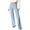Sky Blue, variant on Womens Pants Plus Size Seamless Flared Workout Pants Stretchy Wide Leg Yoga Pants Bell Bottom Pants for Workout Running Athletic Activewear
