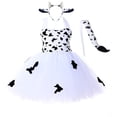 thumbnail image 2 of Halloween Costumes for Girls Giraffe Tutu Dress Set Halter Sleeveless Animal Print Tutu Dress with Matching Headband 2 Piece Kids Fancy Outfits Layered Party Dress for Cosplay Themed Party, 2 of 8