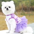 thumbnail image 7 of Dog Cats Pet Princess Dress Sweet Puppy Summer Floral Gauze Vest Apparel Peach, 7 of 7
