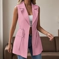 thumbnail image 5 of QQZ 2026 Summer Fall Women's Sleeveless Vest Tops - Lightweight Breathable Lined Trendy Casual Work Office Blazer - Pockets Women’s Jackets Fall Long Sleeve, 5 of 9