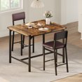 thumbnail image 2 of Modern Dining Table Set for 4, 5-Piece Table and Chairs with Storage Rack, Wood Tabletop & Heavy-Duty Metel Frame, Dining Room Set for Small Space, Apartment, 2 of 9