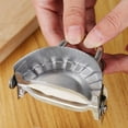 thumbnail image 5 of Stainless Steel Dumpling Maker | Dough Press and Wrapper Cutter Tool | Easy Fold Design | Dishwasher Safe | Makes 6x5.5cm Dumplings | 1 Pack | Fast Ravioli Pierogi Prep, 5 of 8
