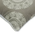 thumbnail image 2 of Pillow Case Zipper, Grey 24"x24" (60x60 cm) Euro Shams, Cotton Embroidered, Tribal & Pearl Throw Pillows For Couch, Abstract Pattern Contemporary Style - Tribal Move, 2 of 4