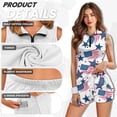 thumbnail image 5 of Uorisanigo American Flag Star Couples' Golf Outfits Men Zipper Shirt Quick Dry Short Sleeve Athletic T Shirt Casual Workout and Womens Golf Clothes with Built in Shorts Pockets, 5 of 8