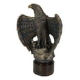 thumbnail image 4 of Large Grand Bald Eagle Perching On USA American Flag Figurine With Round Base, 4 of 12