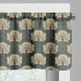 thumbnail image 5 of Ambesonne Floral Valance & Curtain, Art Nouveau Poppies, 55"x45", Tan Grey Vermilion, 5 of 6