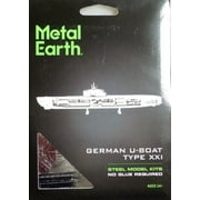 Model Kit German U-Boat Type XXI Submarine (Challenging Difficulty) Steel Model by Metal Earth