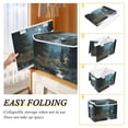 thumbnail image 4 of Foldable Fabric Storage Bin With Handle Collapsible Basket Box Storage With Lid Organizer Illuminated by Moonlight, 4 of 7