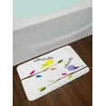 thumbnail image 2 of Birds Bath Mat, Cute Colorful Birds Singing on Tree Best Happiness Mascots Artsy Humor Illustration, Non-Slip Plush Mat Bathroom Kitchen Laundry Room Decor, 29.5 X 17.5 Inches, Multicolor, Ambesonne, 2 of 2