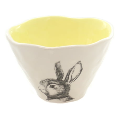 Tabletop Rabbit Bowl Ceramic Bunny Candy Easter Dh0034 Yellow