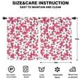 thumbnail image 2 of Blackout Kids Curtains,Red Daisy Flower Green Centers Pattern Childrens Insulated Curtains Set Of 2,Bedroom Essentials,Toddler Room Decor 42"x54", 2 of 5