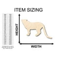 thumbnail image 2 of Unfinished Wood Leopard Cheetah Lion Big Cat Shape - Craft - up to 46" DIY 12" / 1/4", 2 of 3