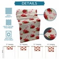 thumbnail image 6 of Red Roses Table Runner - 72 Inch Long Valentine's Day Love Floral Beige Country Cotton and Linen Blended Dress Scarves Farmhouse Table Runner for Kitchen Dining, Coffee Table, 13" x 72", 6 of 8