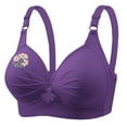 thumbnail image 2 of Sakmal Bralette Women's Bras Plus Size Purple Lift Lightly Lined Ladies T-Shirt Bras 3X, 2 of 8