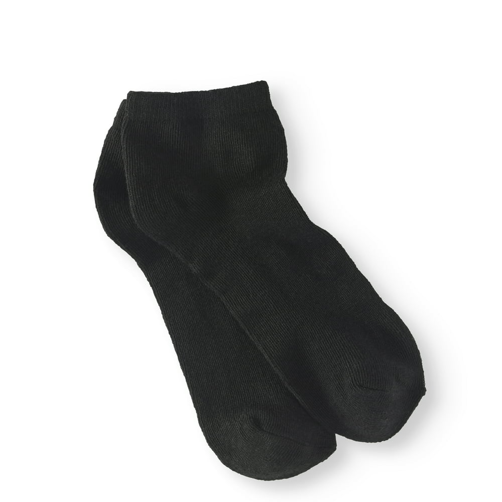 No Boundaries - Nobo 10PK solid combo sock black 4-10 - Walmart.com ...