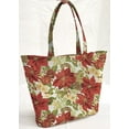 thumbnail image 2 of Christmas Poinsettia Reusable Fabric Gift Bags and/or Tote Bags (Large Oval Tote), 2 of 2
