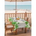 thumbnail image 2 of 52x70 Inch Outdoor Tablecloth with Umbrella Hole Zipper Rectangle St. Patrick's Day Rectangular Tablecloths Outside Waterproof Watercolor Lucky Clovers Green Rustic Patio Table Cover for Picnic Party, 2 of 8