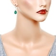 thumbnail image 2 of Falari Glass Crystal Tear Drop Shaped Earring Emerald, 2 of 3